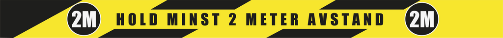 Gulvmerketape "HOLD AVSTAND 2M"
