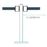 GLA 2000 Flyttbart båndstativ, 2 x 2000cm