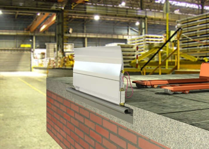 Fastmontert lastebro Definitive, med glideskinne