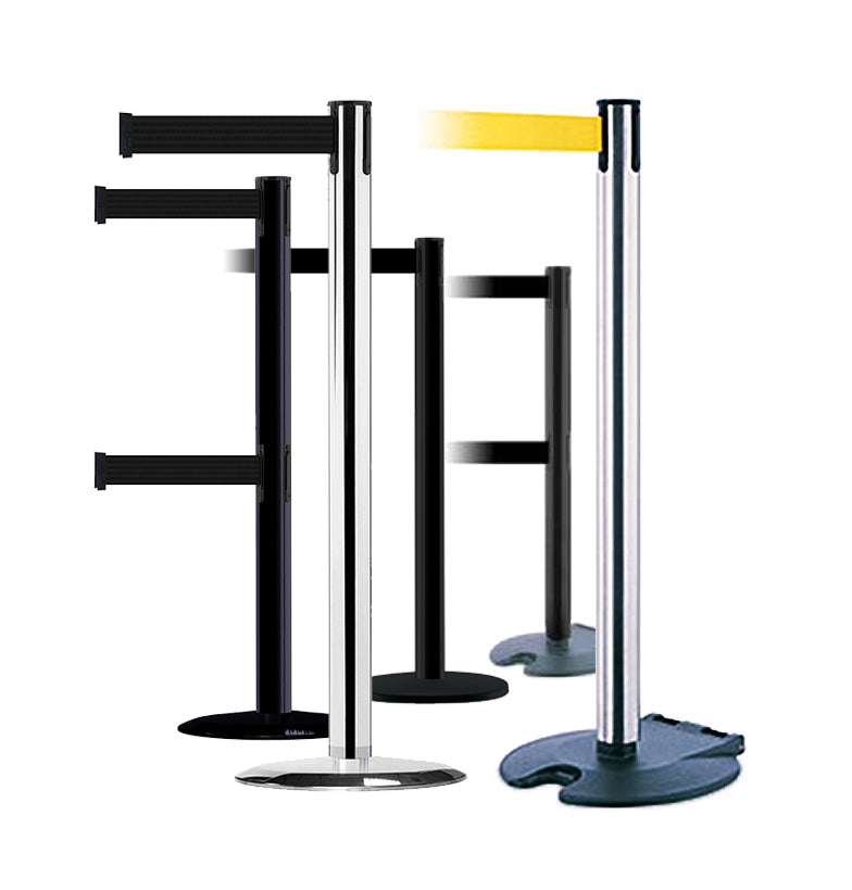 Køordner ADV114 avsperringsstolpe med rullebånd, 230cm