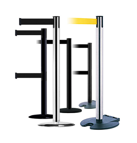 Køordner ADV114 avsperringsstolpe med rullebånd, 365cm