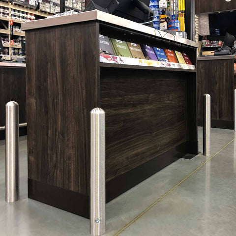 Støtdempende pullert, Rustfri