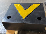Lasterampebeskytter gummi med gule piler, Dock bumper. Påkjørselsbeskyttelse- Gummibuffer Lastekai Påkjøringsvern (Kopi)