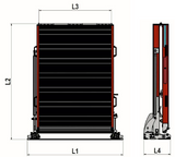 MAXRAMP Foldbar lasterampe for kjøretøy bredde 80 eller 100cm. Kapasitet 1000kg